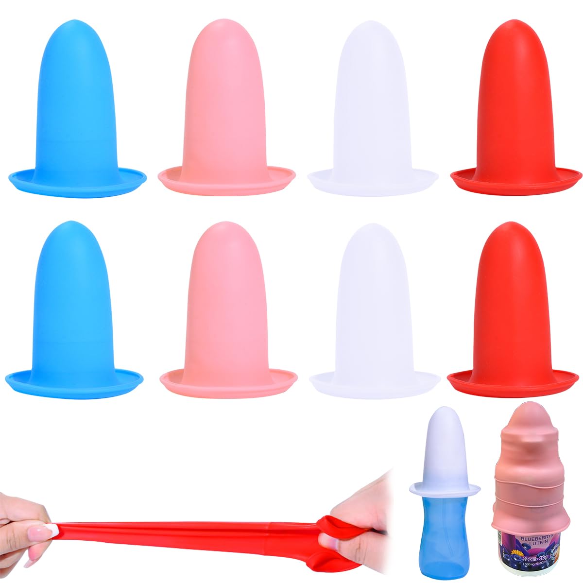 MAYCREATE 8pcs Leak Proof Sleeves for Travel Bottles Toiletry, Silicone Elastic Sleeve Covers for Leaking Proof Travel, Reusable Toiletries Container Accessories for Luggage MAYCREATE 8pcs Leak Proof Sleeves for Travel Bottles Toiletry, Silicone Elastic Sleeve Covers for Leaking Proof Travel, Reusable Toiletries Container Accessories for Luggage